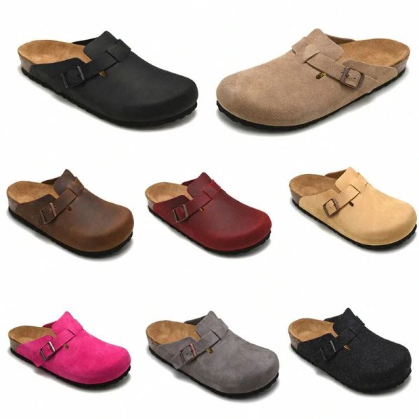 burk half slippers boston sandal oiled bag head pull cork suede designer slides women men loafers shoes luxurys platform clogs fur mules sli, Black
burk half slippers boston sandal oiled bag head pull cork suede designer slides women men loafers shoes luxurys platform clogs fur mules sli, Black