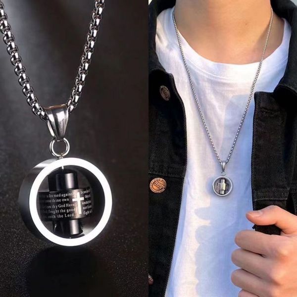 10pcs fashion punk style cross rotating lucky pendant necklace for men women birthday party jewelry, Silver
10pcs fashion punk style cross rotating lucky pendant necklace for men women birthday party jewelry, Silver