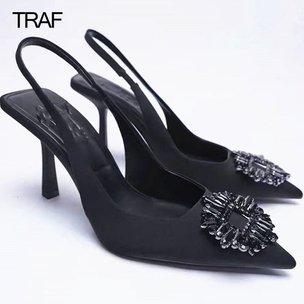 dress shoes traf woman pumps heels woman spring summer women slingback stiletto high heels fashion weddings bridal shoes 230201, Black 
dress shoes traf woman pumps heels woman spring summer women slingback stiletto high heels fashion weddings bridal shoes 230201, Black