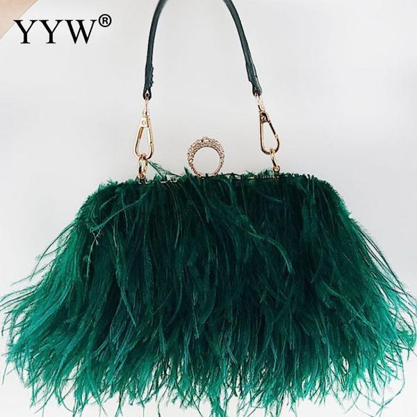 evening bags yyw women handbags famous brands ostrich feather clutch luxury chain party bag 230201
evening bags yyw women handbags famous brands ostrich feather clutch luxury chain party bag 230201