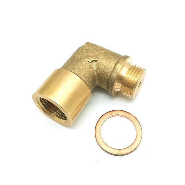 brass o2 sensor spacer cel 90 degree oxygen sensor extender lambda small hole, check engine light, universal m18*1.5 
brass o2 sensor spacer cel 90 degree oxygen sensor extender lambda small hole, check engine light, universal m18*1.5