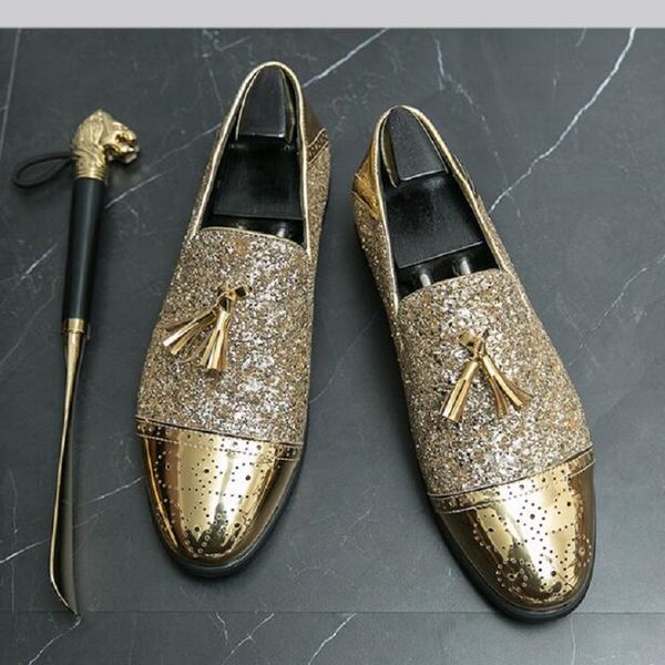 2023 new gold loafers shoes for men square toe wedding slip-on men shoes chaussures pour hommes men's shoes d2b1, Black
2023 new gold loafers shoes for men square toe wedding slip-on men shoes chaussures pour hommes men's shoes d2b1, Black