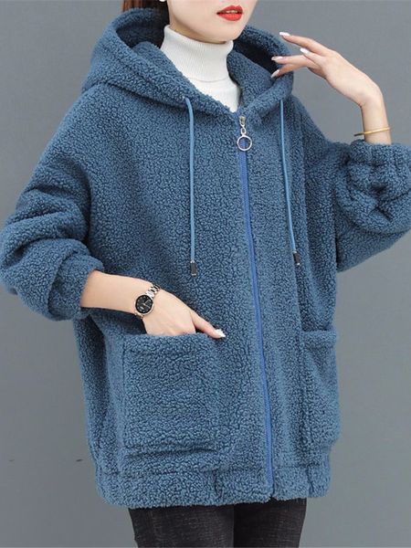 women's jackets svokor winter for women sweater coat solid lamb wool cardigan hooded zipper warm clothing fashion casual korean wear 23, Black;brown
women's jackets svokor winter for women sweater coat solid lamb wool cardigan hooded zipper warm clothing fashion casual korean wear 23, Black;brown