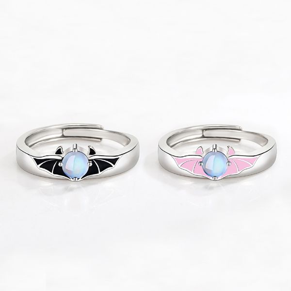 2023 classic copper plated platinum adjustable couple rings 1 pair demon wings promise engagement finger jewelry valentine's day annive, Silver
2023 classic copper plated platinum adjustable couple rings 1 pair demon wings promise engagement finger jewelry valentine's day annive, Silver