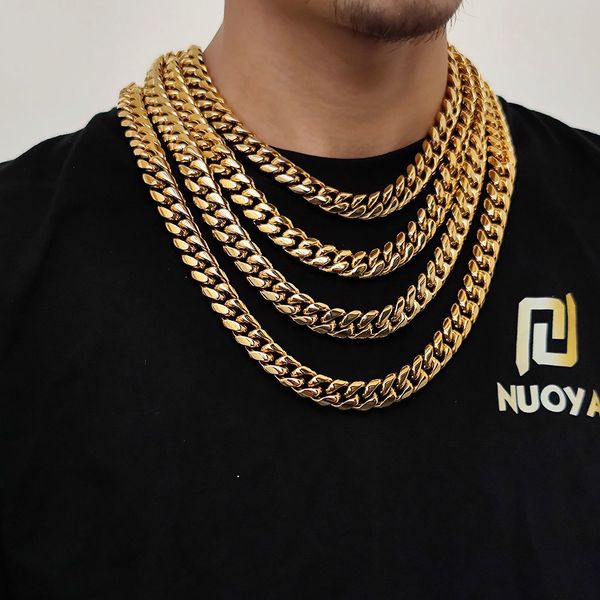 chokers hip hop jewelry 18k gold pvd plated miami stainless steel cuban link chain men necklace 230201, Golden;silver
chokers hip hop jewelry 18k gold pvd plated miami stainless steel cuban link chain men necklace 230201, Golden;silver