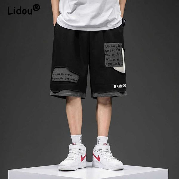men's shorts casual printing letter fake two sweatpants summer new loose patchwork street hip hop micro-bomb fashion all-match 2022 y23, White;black
men's shorts casual printing letter fake two sweatpants summer new loose patchwork street hip hop micro-bomb fashion all-match 2022 y23, White;black