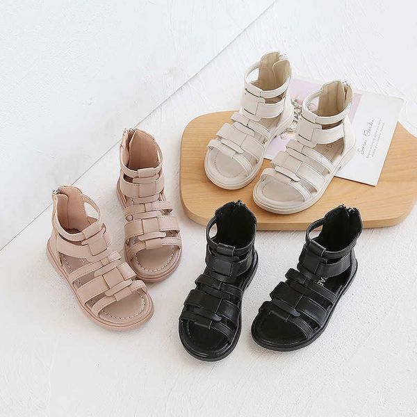 baby girls rome sandals 2022 summer solid black princess soft back zip flat casual kids fashion open-toe children beach shoes pu 0202, Black;red
baby girls rome sandals 2022 summer solid black princess soft back zip flat casual kids fashion open-toe children beach shoes pu 0202, Black;red