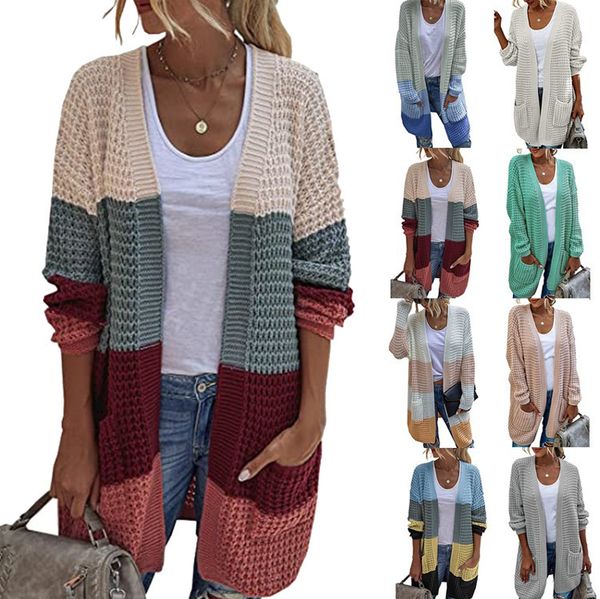 women's jackets autumn and winter casual pocket long sleeve knitted cardigan contrast color coat sweater coats 230202, Black;brown
women's jackets autumn and winter casual pocket long sleeve knitted cardigan contrast color coat sweater coats 230202, Black;brown