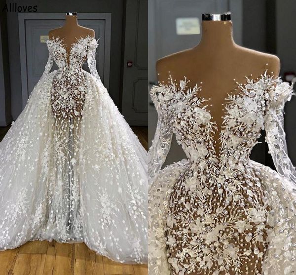 abitidasposa dubai saudi arabia moroccan mermaid wedding dresses with detachable train gorgeous pearls lace beading bridal gowns long sleeve, White
abitidasposa dubai saudi arabia moroccan mermaid wedding dresses with detachable train gorgeous pearls lace beading bridal gowns long sleeve, White