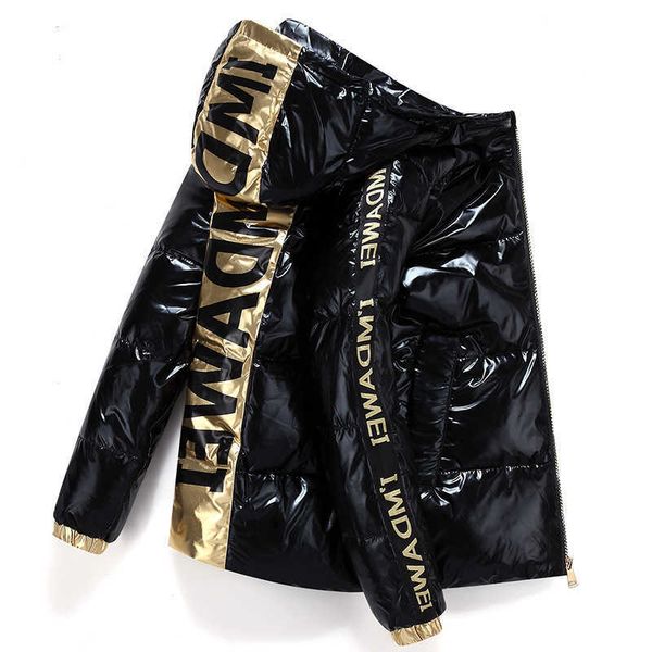 couple white duck down jacket short letter silver shiny men's and women's hooded thick loose clothes, Black
couple white duck down jacket short letter silver shiny men's and women's hooded thick loose clothes, Black