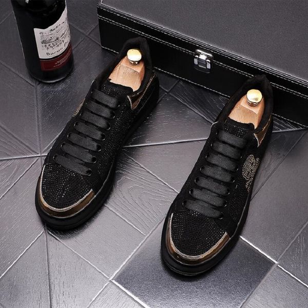 trend men designer rhinestone platform casual flats shoes male wedding prom loafers tenis masculino crystal sneakers d2b1, Black
trend men designer rhinestone platform casual flats shoes male wedding prom loafers tenis masculino crystal sneakers d2b1, Black