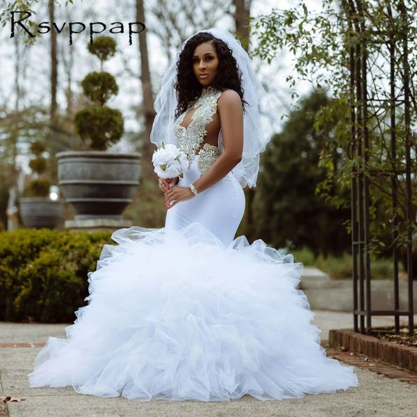 black girls sparkly sequin long gowns wedding dresses 2023 sheer high neck mermaid african women gala bridal party gowns robes, White
black girls sparkly sequin long gowns wedding dresses 2023 sheer high neck mermaid african women gala bridal party gowns robes, White