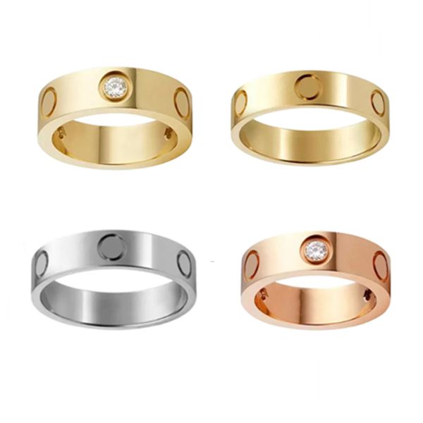 

band rings love ring luxury jewelry midi for women titanium steel alloy gold-plated process fashion accessories never fade not allergic stor, Silver