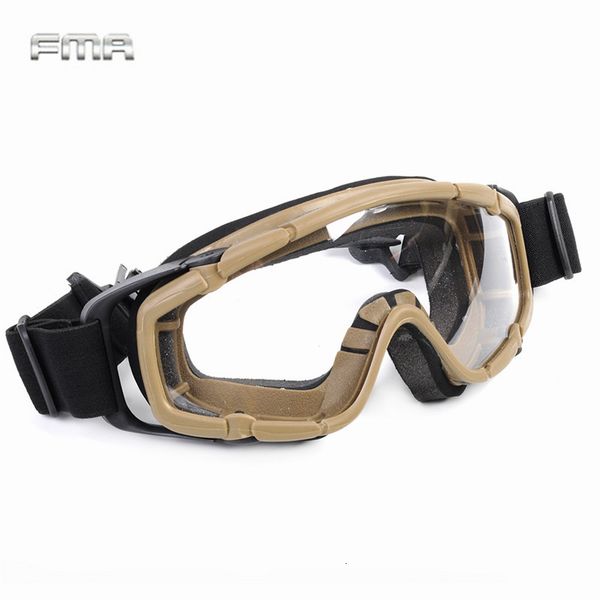 Image of Outdoor Eyewear FMA Tactical Airsoft Goggles Ballistic Glasses Military 2pcs of Lens for Helmet Paintball Eye Protection 230201