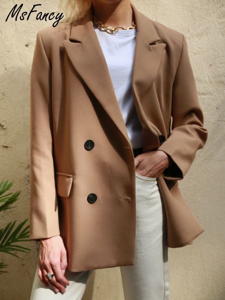 womens suits blazers msfancy brown blazer women double breasted oversized traf spring official ladies long sleeve mujer vestido 230202, White;black
womens suits blazers msfancy brown blazer women double breasted oversized traf spring official ladies long sleeve mujer vestido 230202, White;black