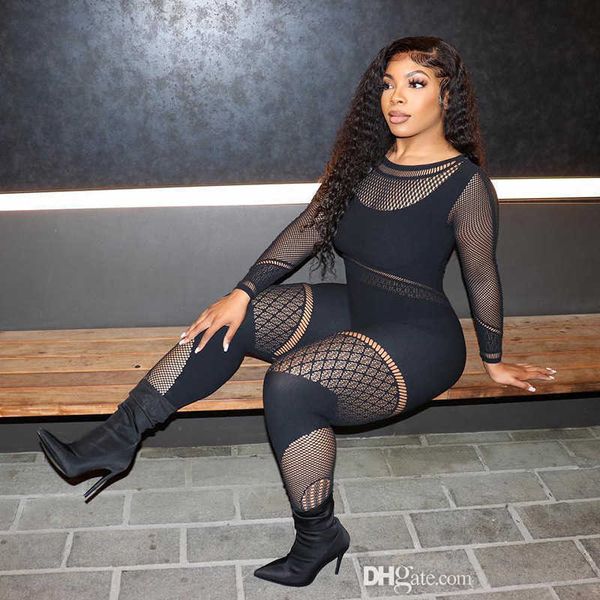 womens hollow out jumpsuits nightclub style long sleeve mesh one piece pants for 2023 spring, Black;white
womens hollow out jumpsuits nightclub style long sleeve mesh one piece pants for 2023 spring, Black;white
