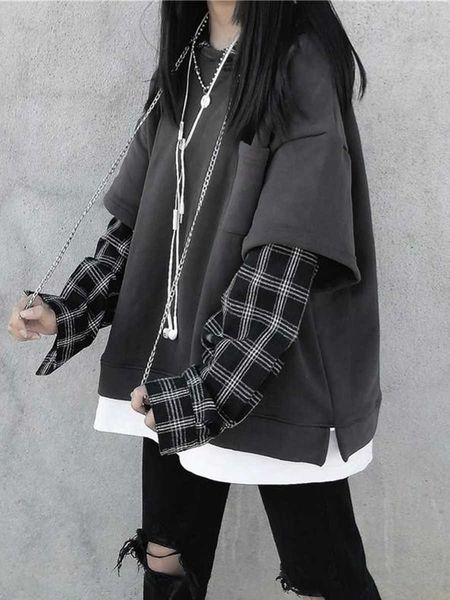 women's hoodies sweatshirts black hip hop hoodie women harajuku plaid japan kawaii femme casual pullover gray oversized basic y2302
women's hoodies sweatshirts black hip hop hoodie women harajuku plaid japan kawaii femme casual pullover gray oversized basic y2302
