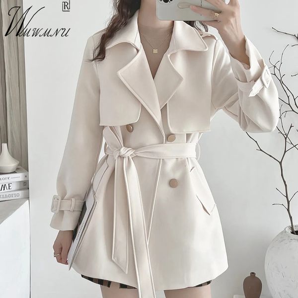womens trench coats autumn korean fashion mid length women lace up windbreaker suit collar gabardinas mujer doublebreasted outwear 230202, Tan;black
womens trench coats autumn korean fashion mid length women lace up windbreaker suit collar gabardinas mujer doublebreasted outwear 230202, Tan;black