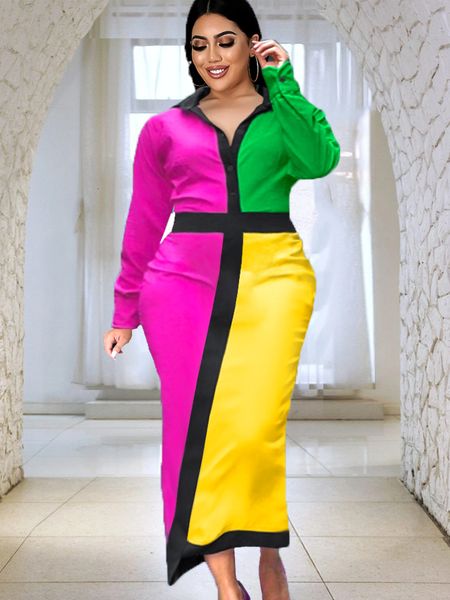 plus size dresses fuchsia patchwork size 3xl 4xl long sleeve turn down collar shirt office lady evening cocktail event occasion gowns 230202, Black
plus size dresses fuchsia patchwork size 3xl 4xl long sleeve turn down collar shirt office lady evening cocktail event occasion gowns 230202, Black