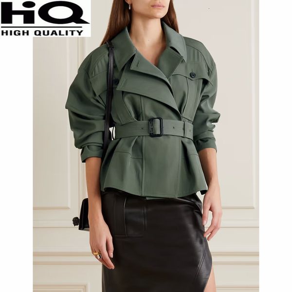 womens jackets women temperament casual turn down collar long sleeve with belt collect waist jacket 230202, Black;brown
womens jackets women temperament casual turn down collar long sleeve with belt collect waist jacket 230202, Black;brown