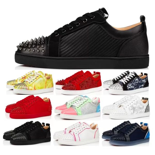 with box designer christians shoes s rivets low help casual shoes loafers designers shoe men women fashion sneakers with box size 3 ra, Black
with box designer christians shoes s rivets low help casual shoes loafers designers shoe men women fashion sneakers with box size 3 ra, Black