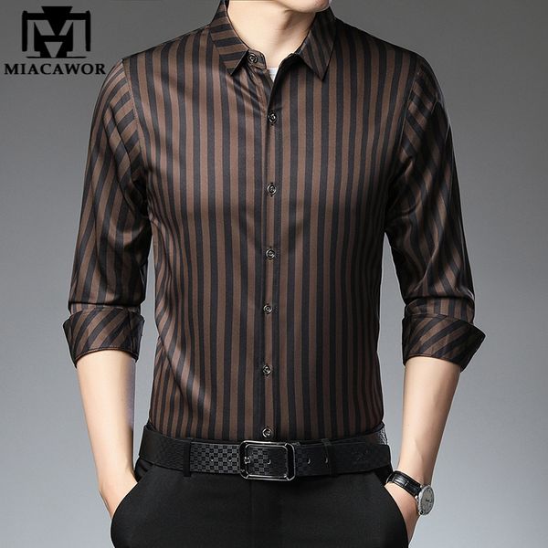mens casual shirts brand designer luxury silk shirts long sleeve dress shirts men korean slim fit casual striped camisa masculina c844 23020, White;black
mens casual shirts brand designer luxury silk shirts long sleeve dress shirts men korean slim fit casual striped camisa masculina c844 23020, White;black