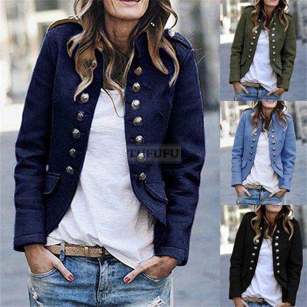 womens trench coats double breasted buttons decor long sleeve autumn winter jacket stand collar solid color woolen military short 230202, Tan;black
womens trench coats double breasted buttons decor long sleeve autumn winter jacket stand collar solid color woolen military short 230202, Tan;black