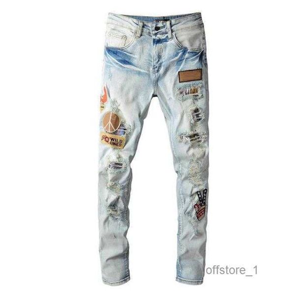 amir3 varsity embroidery superior quality mens jeans distressed motorcycle biker jean rock skinny slim ripped hole letter brand hip hop 81 1, Blue
amir3 varsity embroidery superior quality mens jeans distressed motorcycle biker jean rock skinny slim ripped hole letter brand hip hop 81 1, Blue