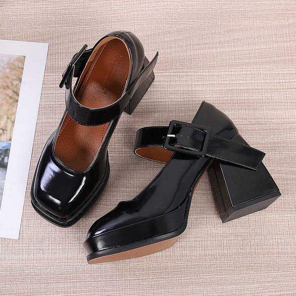 the new patent leather mary jane women's shoes with high heels thick heels waterproof platform square head and shallow mouth single sho, Black
the new patent leather mary jane women's shoes with high heels thick heels waterproof platform square head and shallow mouth single sho, Black
