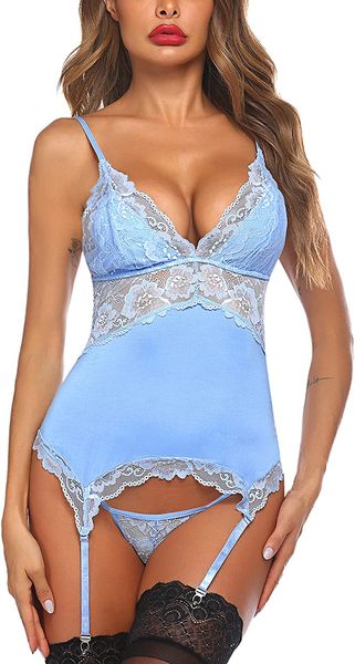 avidlove women chemise lingerie set with garter belts lace babydoll teddy bodysuit one piece garter lingerie corset set, Red;black
avidlove women chemise lingerie set with garter belts lace babydoll teddy bodysuit one piece garter lingerie corset set, Red;black