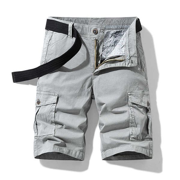men's shorts 2022 new summer cargo men cotton causal mens sports overalls solid multi pocket knee length y2302, White;black
men's shorts 2022 new summer cargo men cotton causal mens sports overalls solid multi pocket knee length y2302, White;black