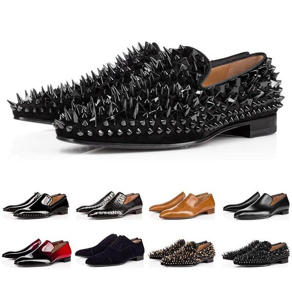 with box designer christians shoes luxury bottom designer ss studded spikes brand mens dress shoes leather men party weddi hzed, Black
with box designer christians shoes luxury bottom designer ss studded spikes brand mens dress shoes leather men party weddi hzed, Black
