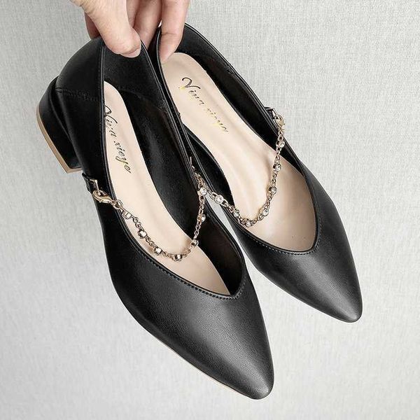 single-shoe new women's shoes spring korean version pointed shallow flat shoes thick heels mary jane shoes, Black
single-shoe new women's shoes spring korean version pointed shallow flat shoes thick heels mary jane shoes, Black