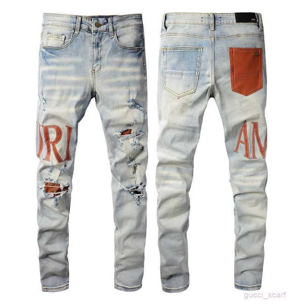 mens jeans distressed motorcycle biker jean rock skinny slim ripped hole letter uality brand hip hop denim pants 840, Blue
mens jeans distressed motorcycle biker jean rock skinny slim ripped hole letter uality brand hip hop denim pants 840, Blue