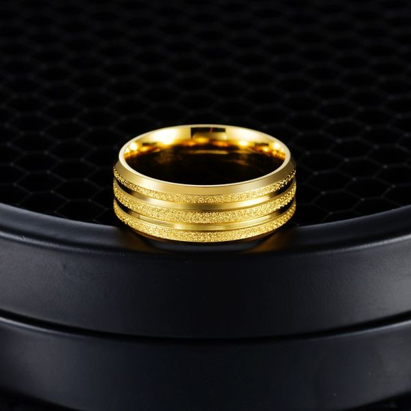 sand gold ring matte ring women's stainless steel couple ring gold plated ring wholesale, Silver
sand gold ring matte ring women's stainless steel couple ring gold plated ring wholesale, Silver