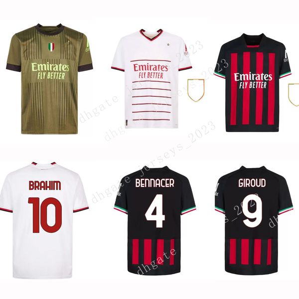 22/23 ac milans ibrahimovic giroud soccer jerseys 2022 theo brahim tonali shirt romagnoli r.leao s.castillejo kessie saelemaekers football u, Black;yellow
22/23 ac milans ibrahimovic giroud soccer jerseys 2022 theo brahim tonali shirt romagnoli r.leao s.castillejo kessie saelemaekers football u, Black;yellow