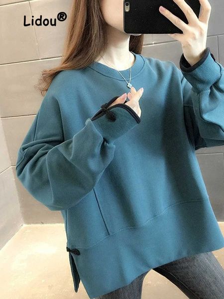 women's hoodies sweatshirts autumn new fashion solid color loose classic long sleeve personality split fork all-match o-collar lady 202, Black
women's hoodies sweatshirts autumn new fashion solid color loose classic long sleeve personality split fork all-match o-collar lady 202, Black