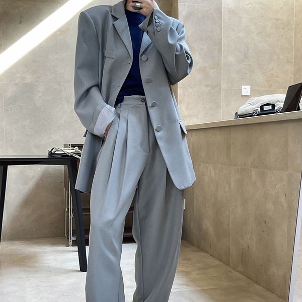 womens two piece pants spring and autumn casual solid color single breasted pocket decorative loose jacket high waist wide leg set 230202, White
womens two piece pants spring and autumn casual solid color single breasted pocket decorative loose jacket high waist wide leg set 230202, White