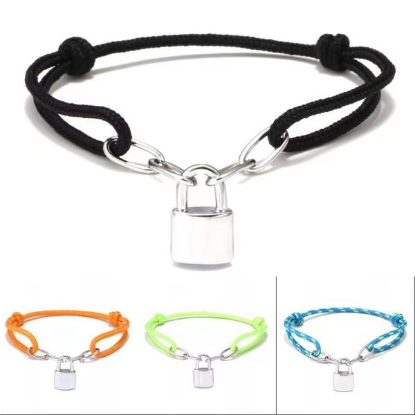fashion lock charm bracelet for women men jewellery silvery padlock retractable rope bracelet bangle couple jewelry, Golden;silver
fashion lock charm bracelet for women men jewellery silvery padlock retractable rope bracelet bangle couple jewelry, Golden;silver