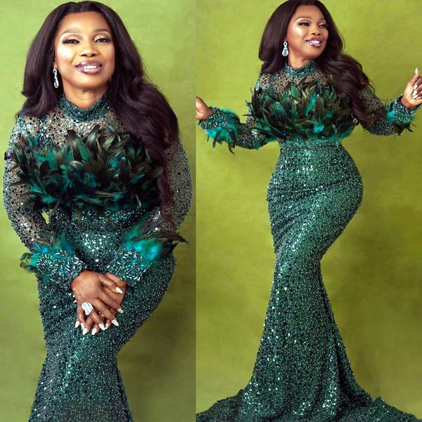 2023 arabic aso ebi mermaid luxurious prom dresses dark green feather evening formal party second reception birthday engagement br204d, Black
2023 arabic aso ebi mermaid luxurious prom dresses dark green feather evening formal party second reception birthday engagement br204d, Black
