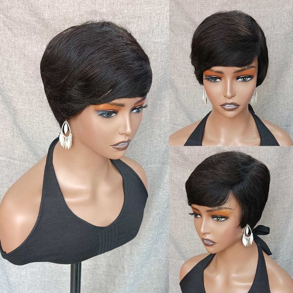 nxy lace wigs 613 short bob pixie cut peruvian virgin straight human hair with bangs for black women glueless full machine made 230106, Black;brown
nxy lace wigs 613 short bob pixie cut peruvian virgin straight human hair with bangs for black women glueless full machine made 230106, Black;brown