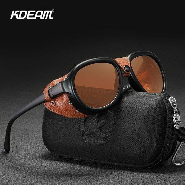 sunglasses kdeam luxury steampunk pilot men and women soft leather shield glasses uv400 protection kd2095 230201, White;black
sunglasses kdeam luxury steampunk pilot men and women soft leather shield glasses uv400 protection kd2095 230201, White;black