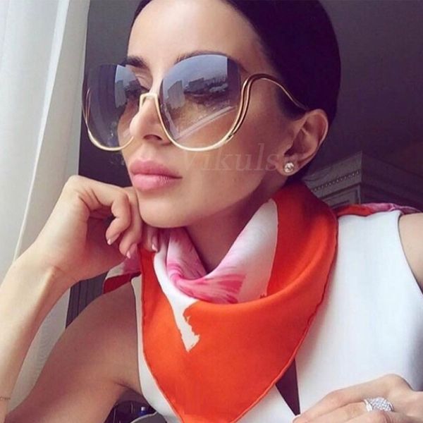 sunglasses rimless gradient women luxury brand designer oversized round sun glasses ladies shades clear eyewear 230202, White;black
sunglasses rimless gradient women luxury brand designer oversized round sun glasses ladies shades clear eyewear 230202, White;black