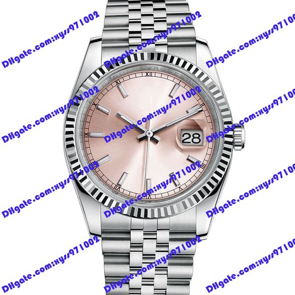 highquality watch 2813 automatic mechanical watch 36mm pink dial 116234 women's diamond watch stainless steel strap sapphire glass fash, Slivery;brown
highquality watch 2813 automatic mechanical watch 36mm pink dial 116234 women's diamond watch stainless steel strap sapphire glass fash, Slivery;brown