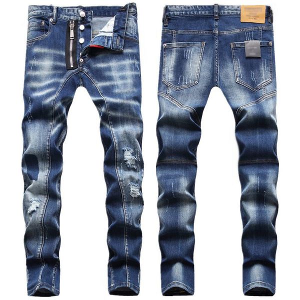 men's jeans spring summer worn-out jeans men's slim feet european and korean fashion pants trousers sh1x755, Blue
men's jeans spring summer worn-out jeans men's slim feet european and korean fashion pants trousers sh1x755, Blue