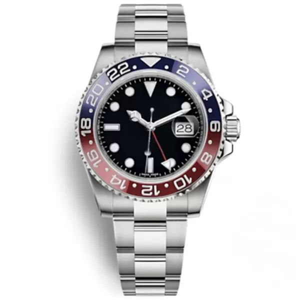 gmt watch roles mechanical men women watches mechanical stainless steel automatic blue red sports real ii watches fashion casual montre de, Silver
gmt watch roles mechanical men women watches mechanical stainless steel automatic blue red sports real ii watches fashion casual montre de, Silver