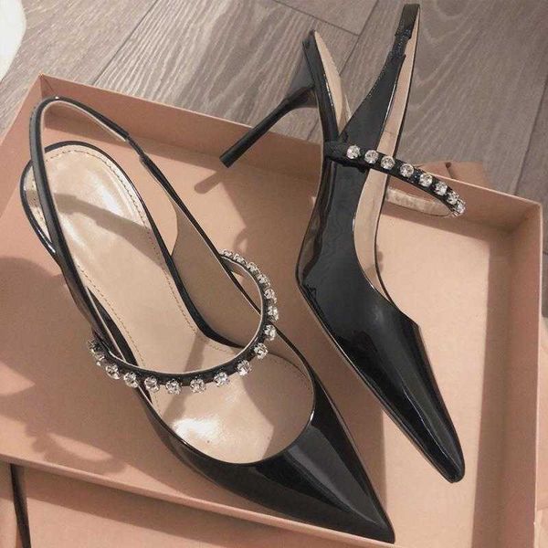 brand causal 2022 new baotou sandals fairy summer temperament nude single pointed thin rhinestone high heels, Black
brand causal 2022 new baotou sandals fairy summer temperament nude single pointed thin rhinestone high heels, Black