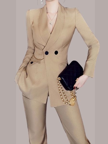 womens two piece pants korean fashion women business uit formal double breasted blazer jacket and long 2 pieces set female outerwear outfits, White
womens two piece pants korean fashion women business uit formal double breasted blazer jacket and long 2 pieces set female outerwear outfits, White