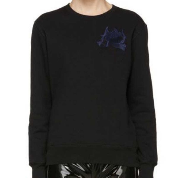 23s sweatshirt designer hoodie men embroidered pattern sweater ladies cotton t-shirt round neck pullover loose breathable casual long sleeve, Black