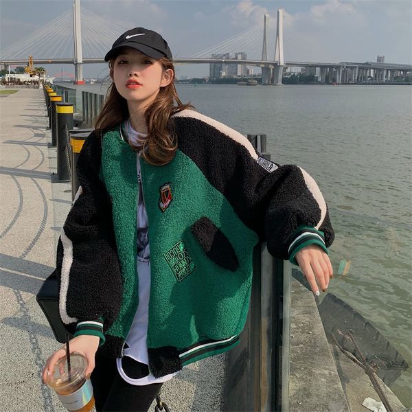 women's jackets deeptown vintage korean style women baseball oversized streetwear y2k hip hop female zip up bomber jacket kpop green 23, Black;brown
women's jackets deeptown vintage korean style women baseball oversized streetwear y2k hip hop female zip up bomber jacket kpop green 23, Black;brown